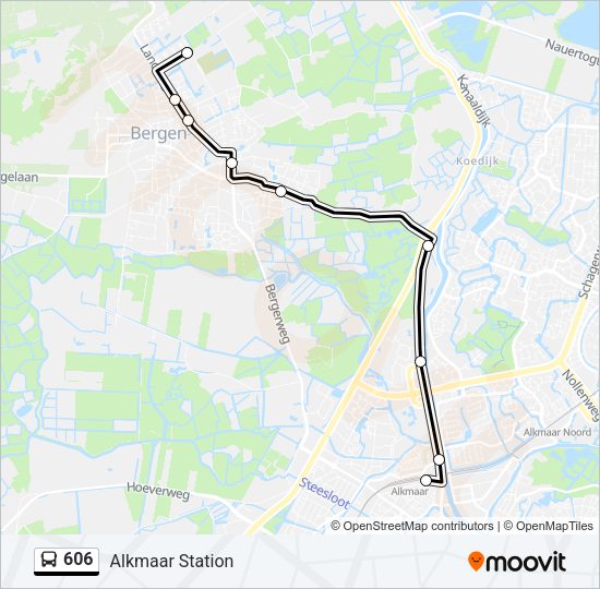 606 Bus Line Map
