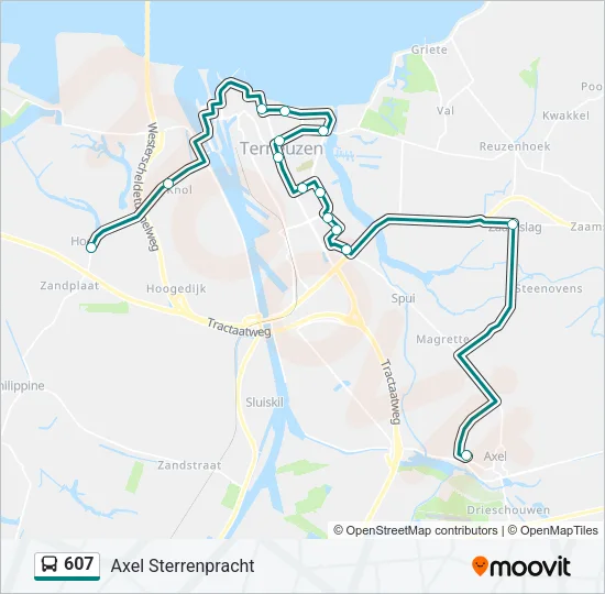 607 Bus Line Map