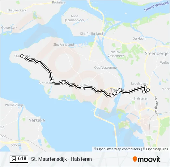 618 Bus Line Map