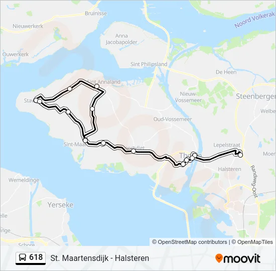 618 Bus Line Map