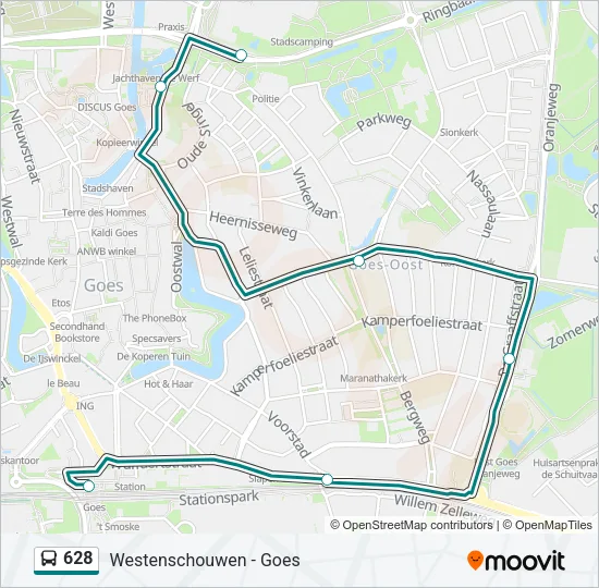 628 Bus Line Map