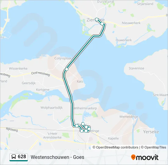628 Bus Line Map