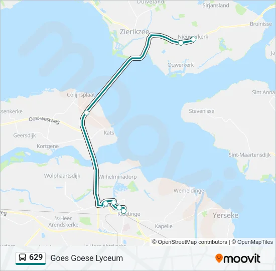629 Bus Line Map