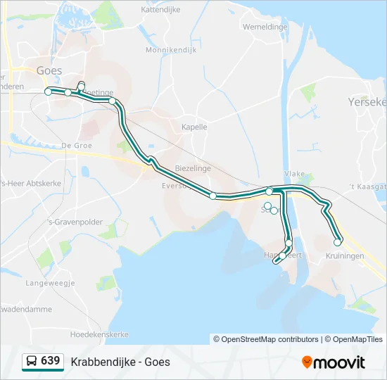 639 Bus Line Map