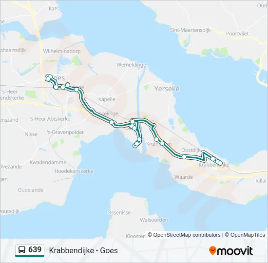 639 Bus Line Map