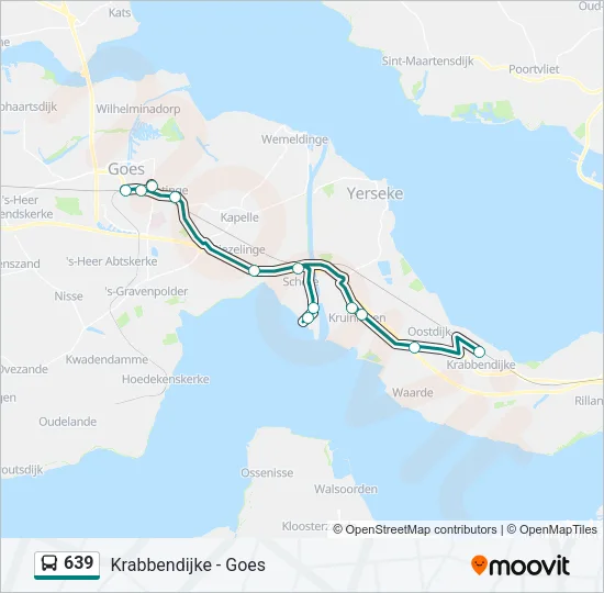 639 Bus Line Map