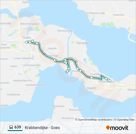 639 Bus Line Map