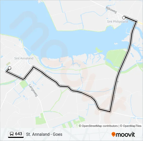 643 Bus Line Map