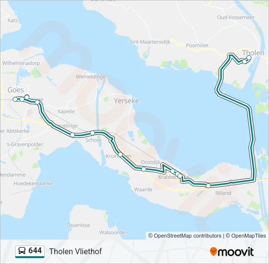 644 Bus Line Map