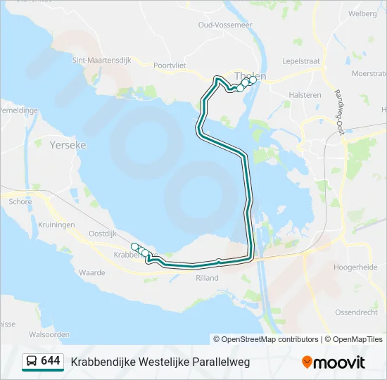 644 Bus Line Map