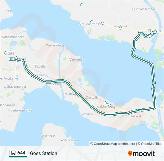 644 Bus Line Map