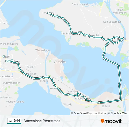 644 Bus Line Map