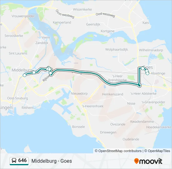 646 Bus Line Map