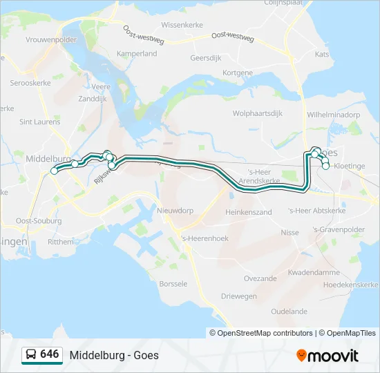 646 Bus Line Map