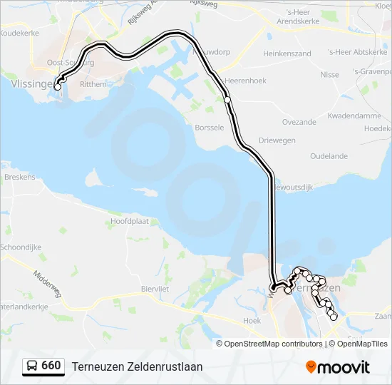 660 Bus Line Map