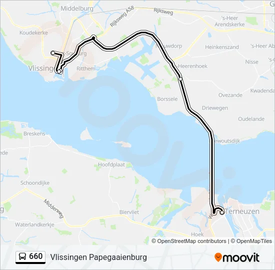 660 Bus Line Map