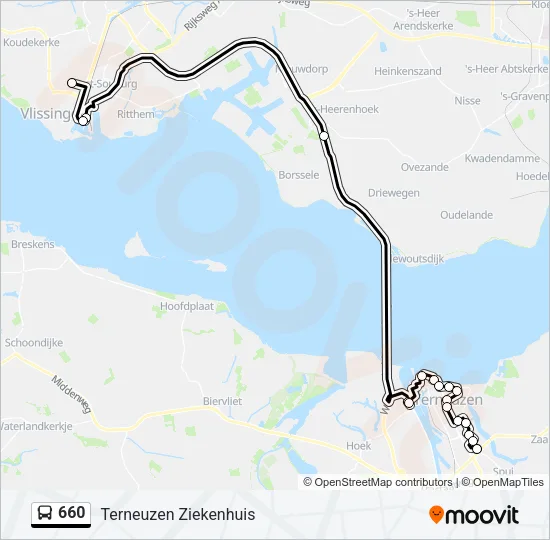 660 Bus Line Map