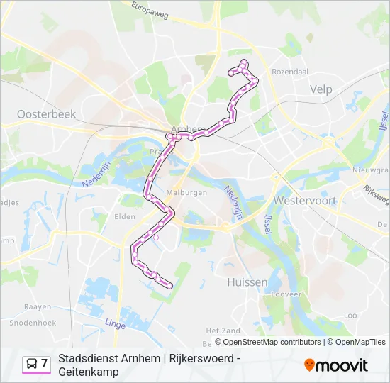 7 Bus Line Map