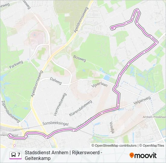 7 Bus Line Map