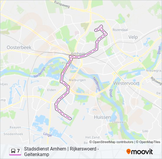 Azijn Het voorzichtig 7 Route: dienstregelingen, haltes en kaarten - Geitenkamp (Bijgewerkt)