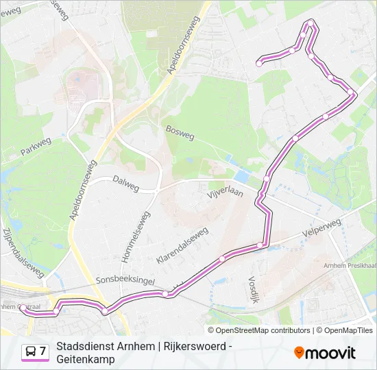 7 Bus Line Map