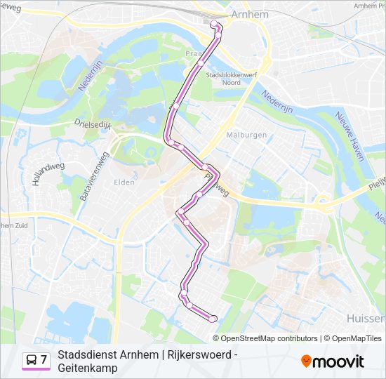7 Bus Line Map