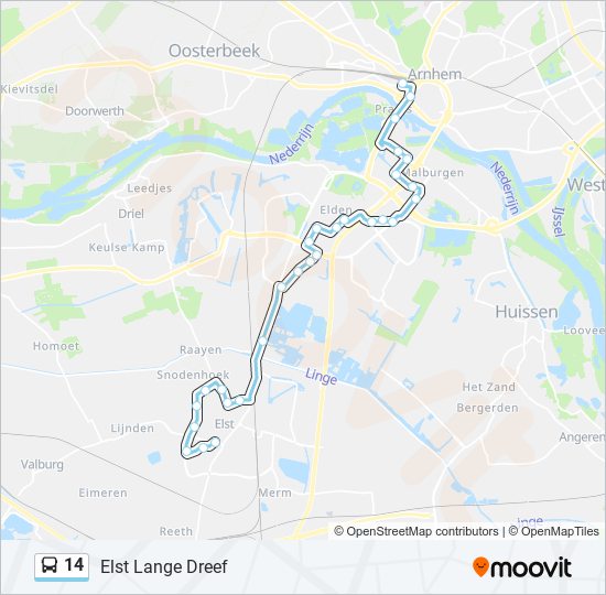 14 bus Line Map