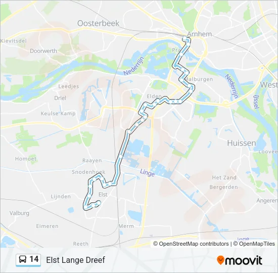 14 Bus Line Map