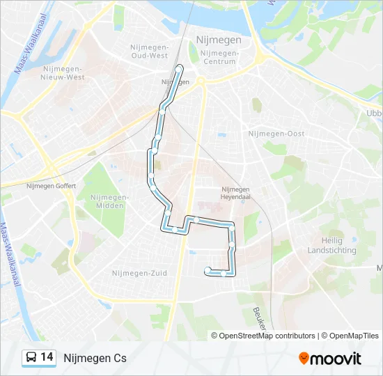 14 Bus Line Map