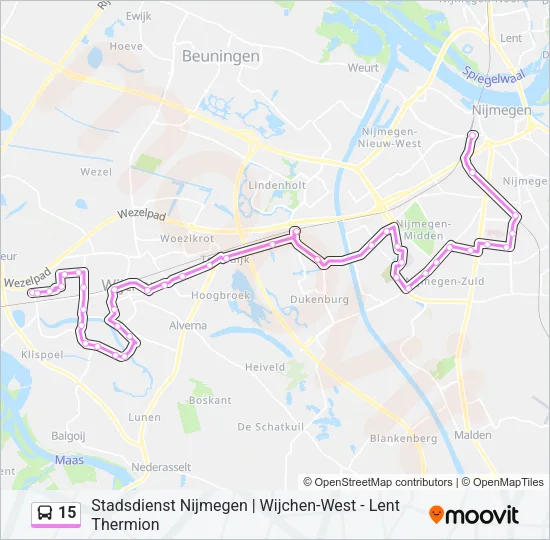 15 Bus Line Map