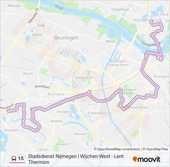 15 Bus Line Map