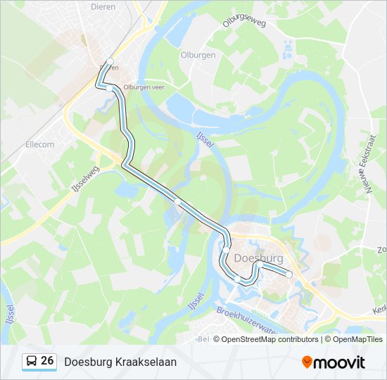 26 Bus Line Map