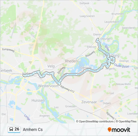 26 Bus Line Map