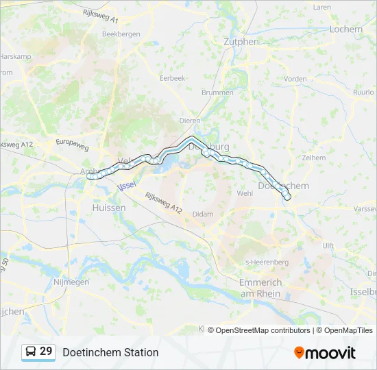 29 Bus Line Map