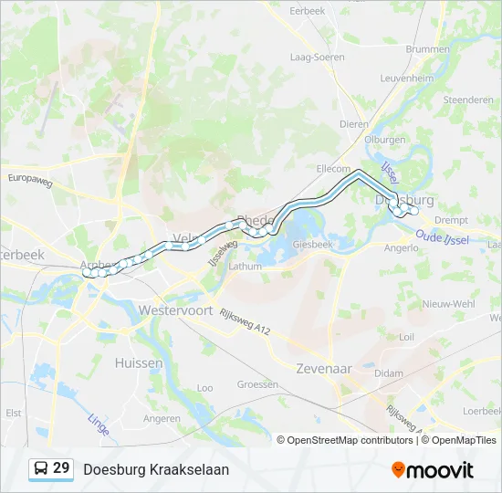 29 Bus Line Map