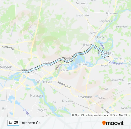 29 Bus Line Map