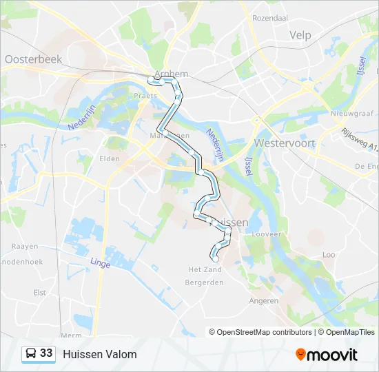 33 Bus Line Map