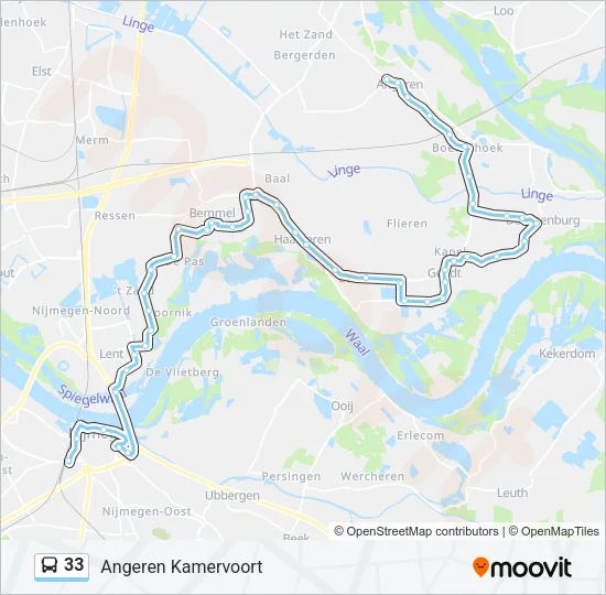 33 Bus Line Map