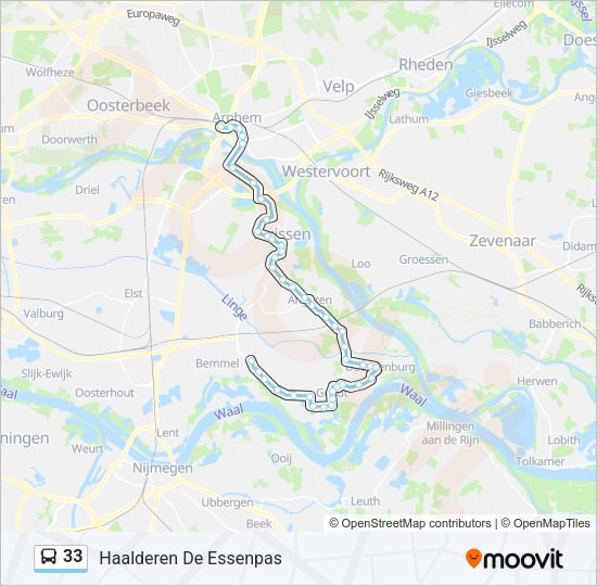 33 Bus Line Map