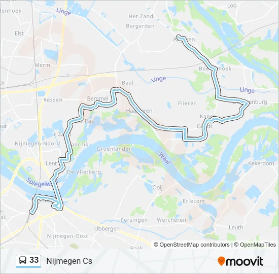 33 Bus Line Map