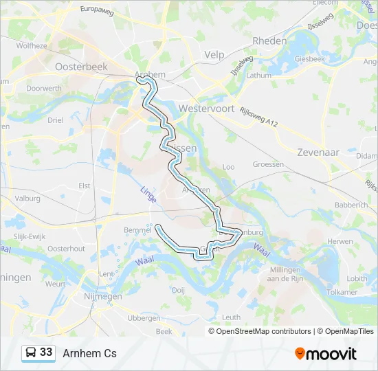 33 Bus Line Map