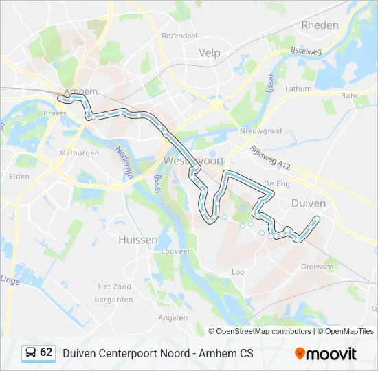 62 Bus Line Map