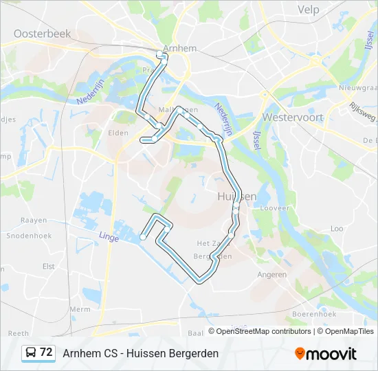 72 Bus Line Map