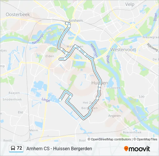 72 Bus Line Map