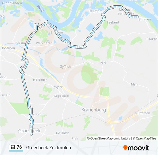 76 Bus Line Map