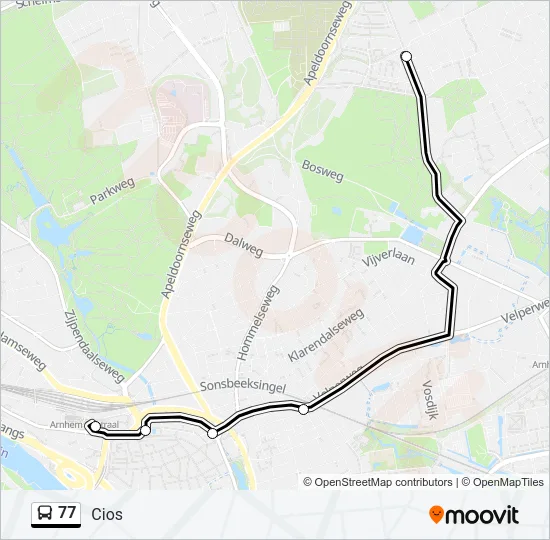 77 Bus Line Map