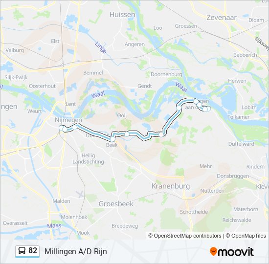 82 bus Line Map