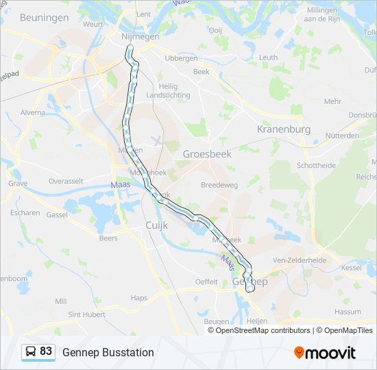 83 bus Line Map