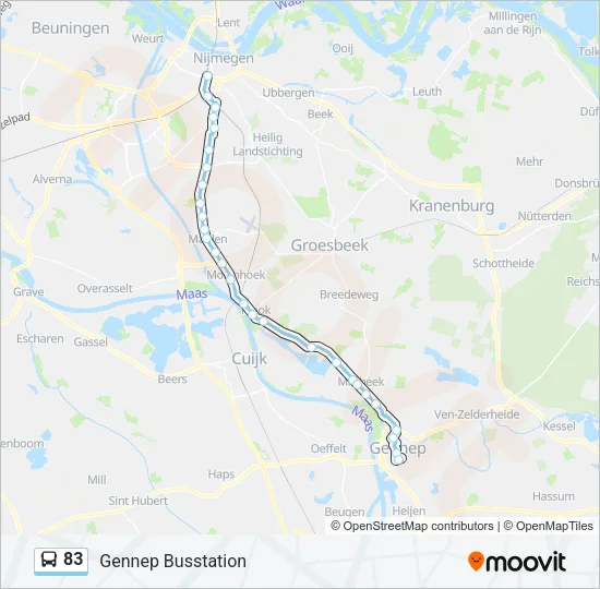 83 Bus Line Map