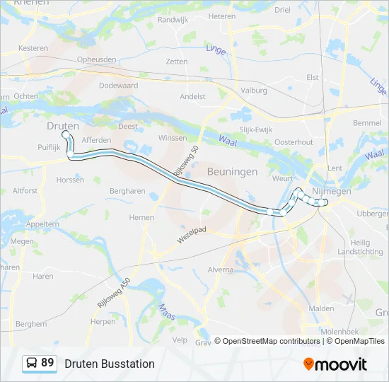 89 Bus Line Map